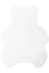 Bear Form Contemporary Area Rug White