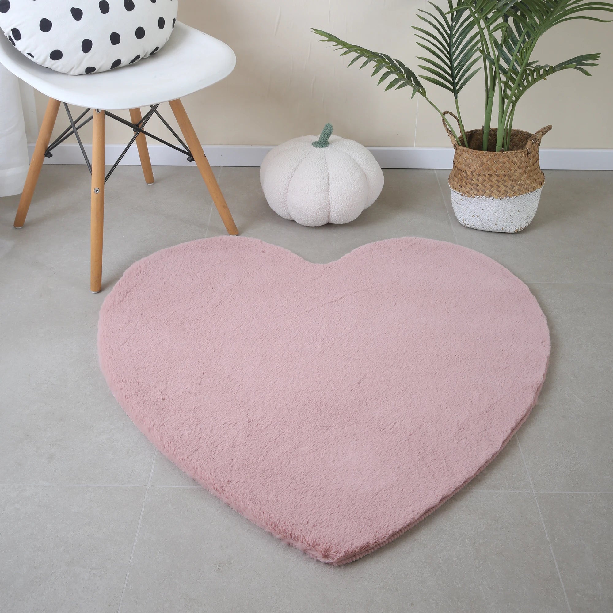 Teppich in Herzform, Rosa