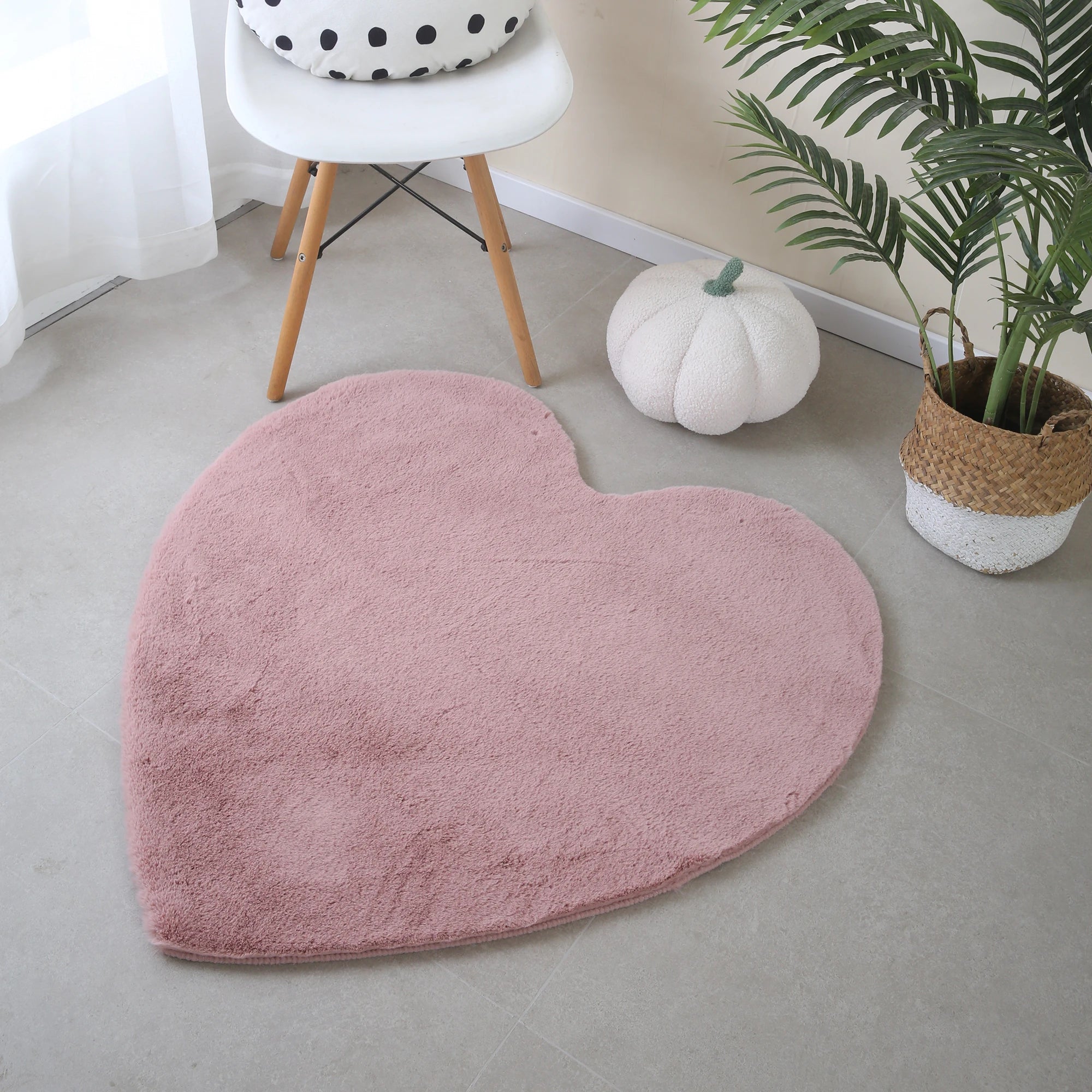 Teppich in Herzform, Rosa