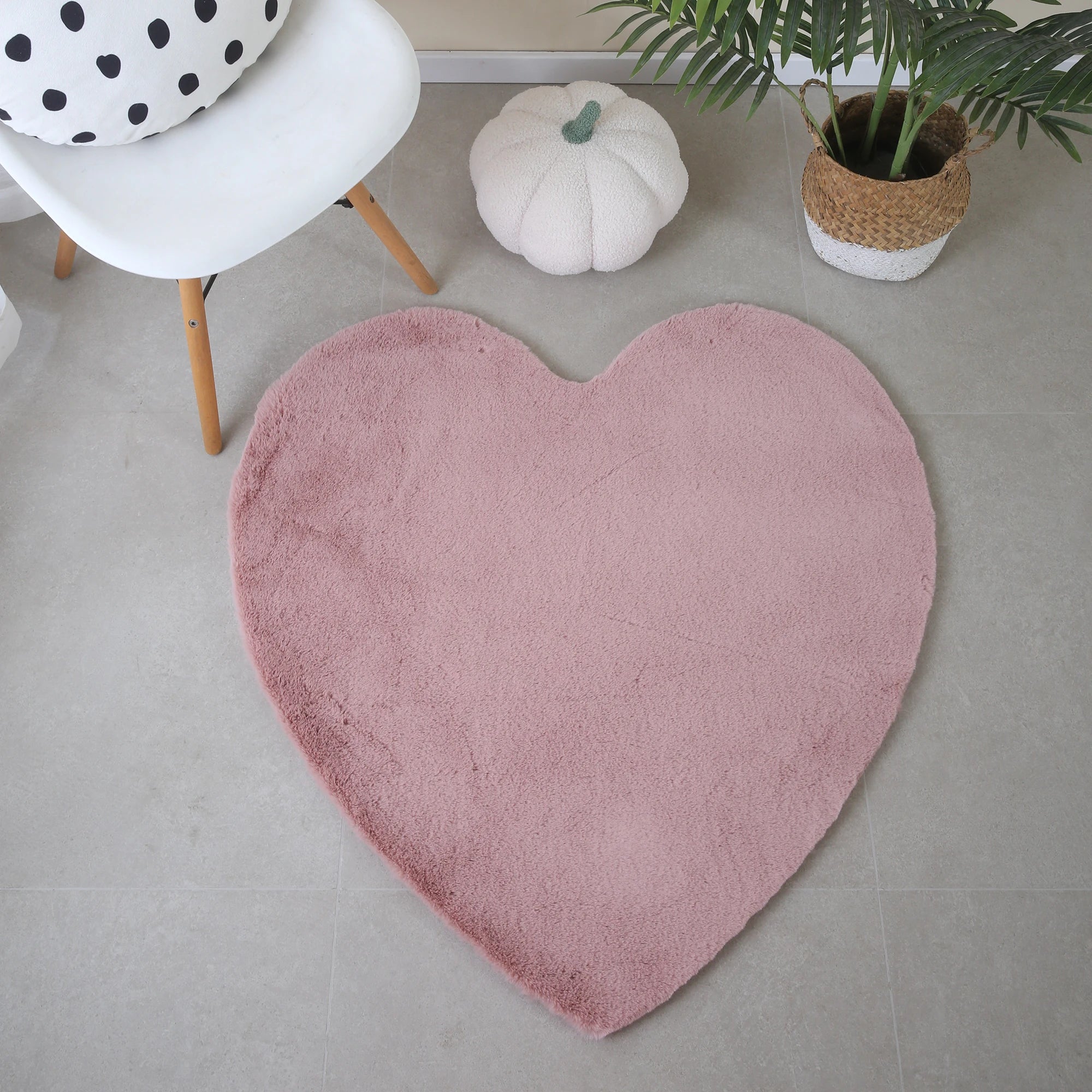 Teppich in Herzform, Rosa