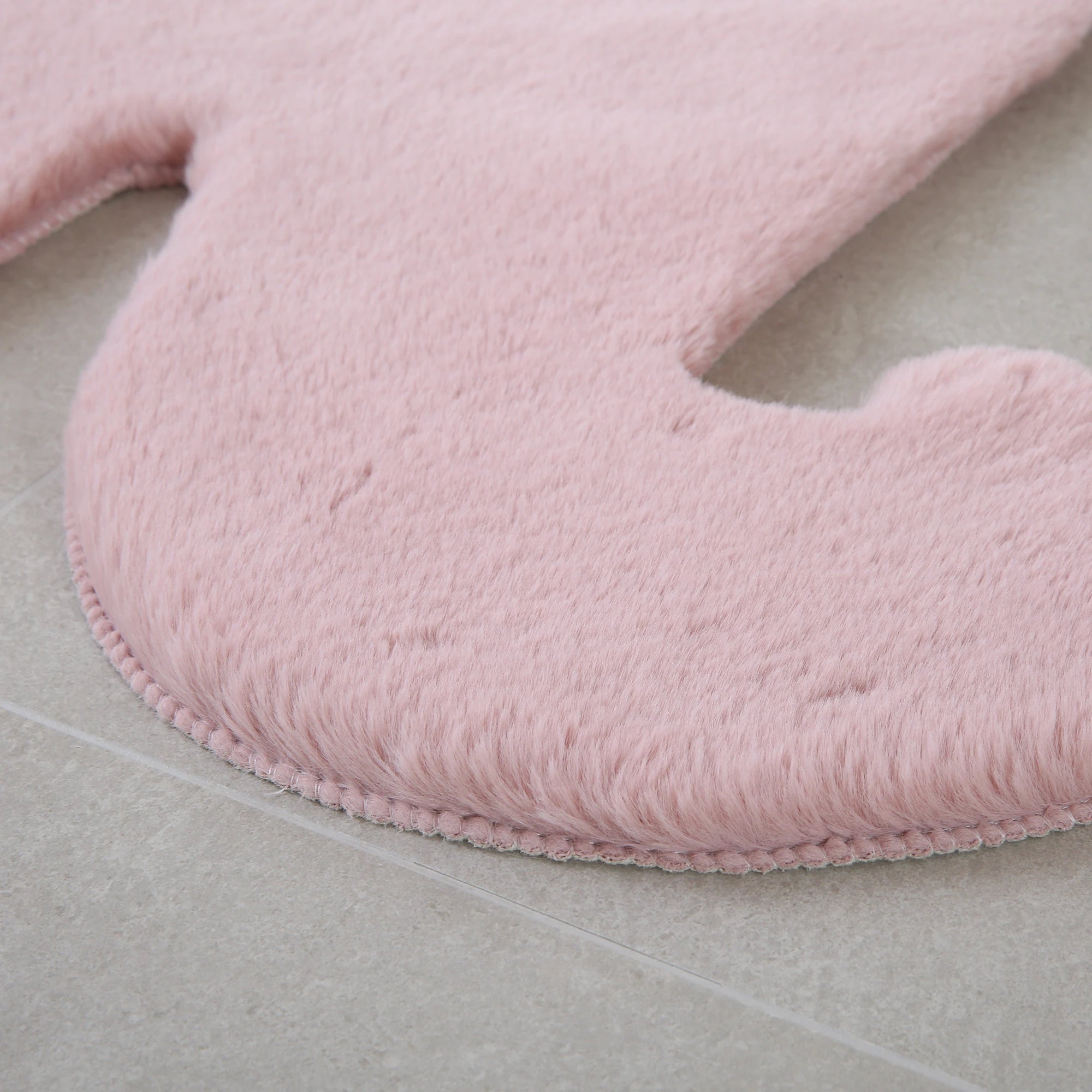 Elephant Shape Rug Pink