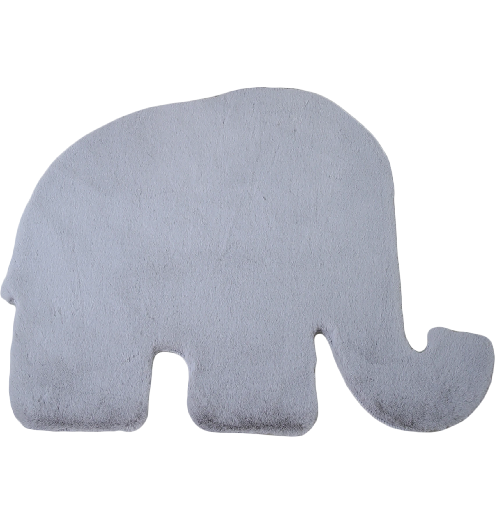Elephant Shape Rug Silver