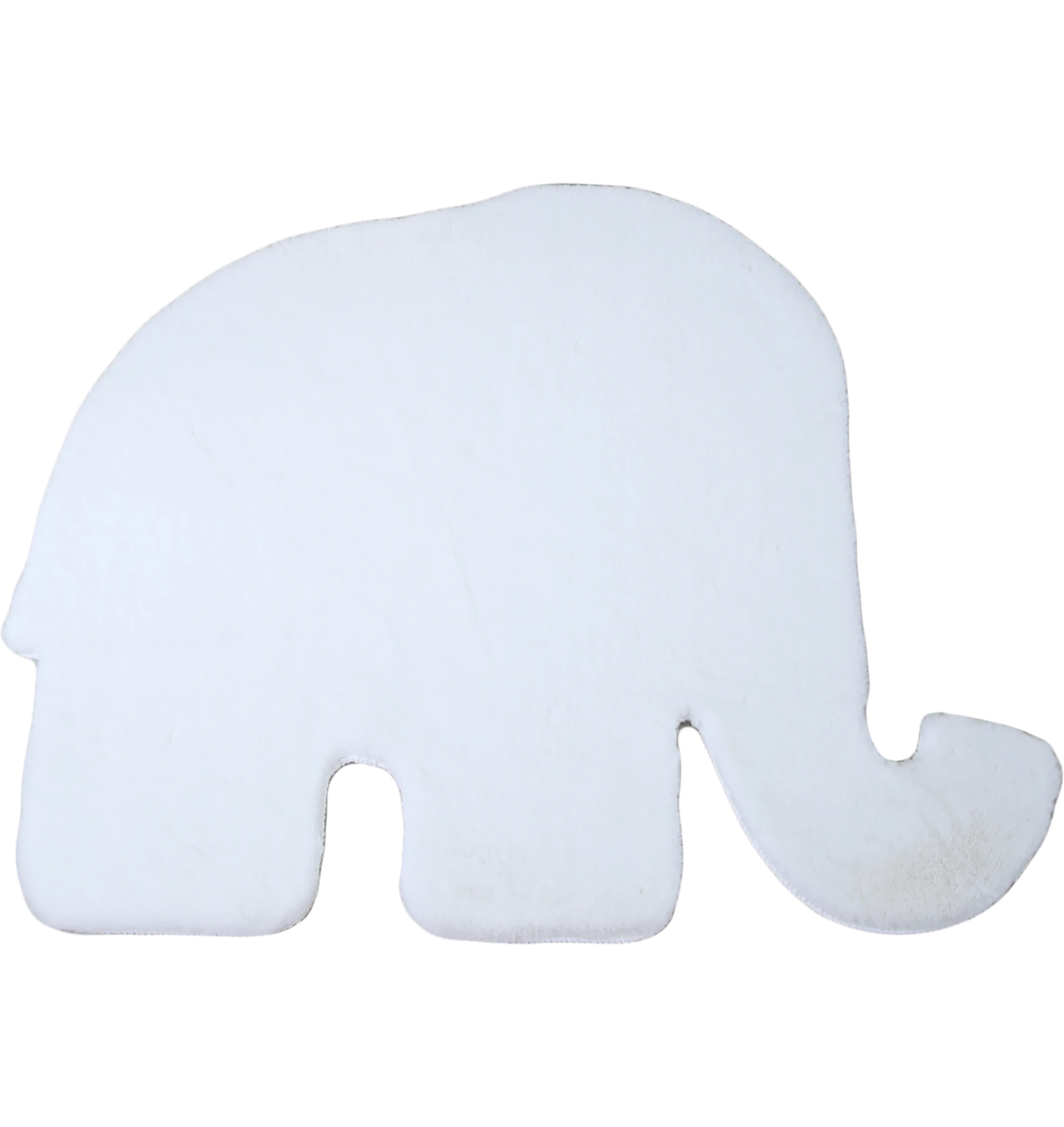 Elephant Shape Rug White