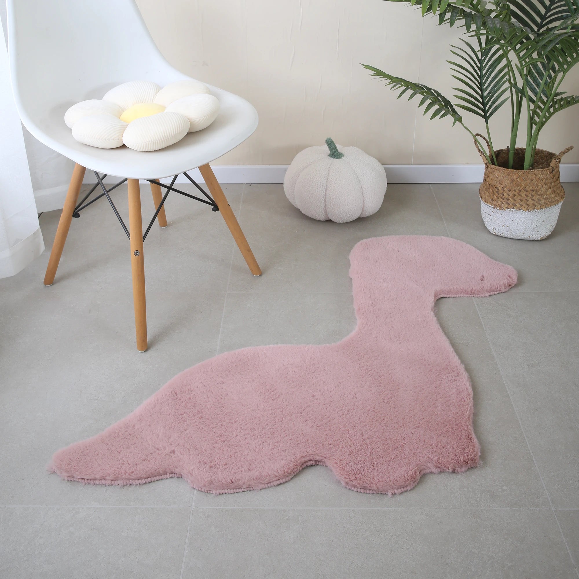 Dino Form Rug Pink