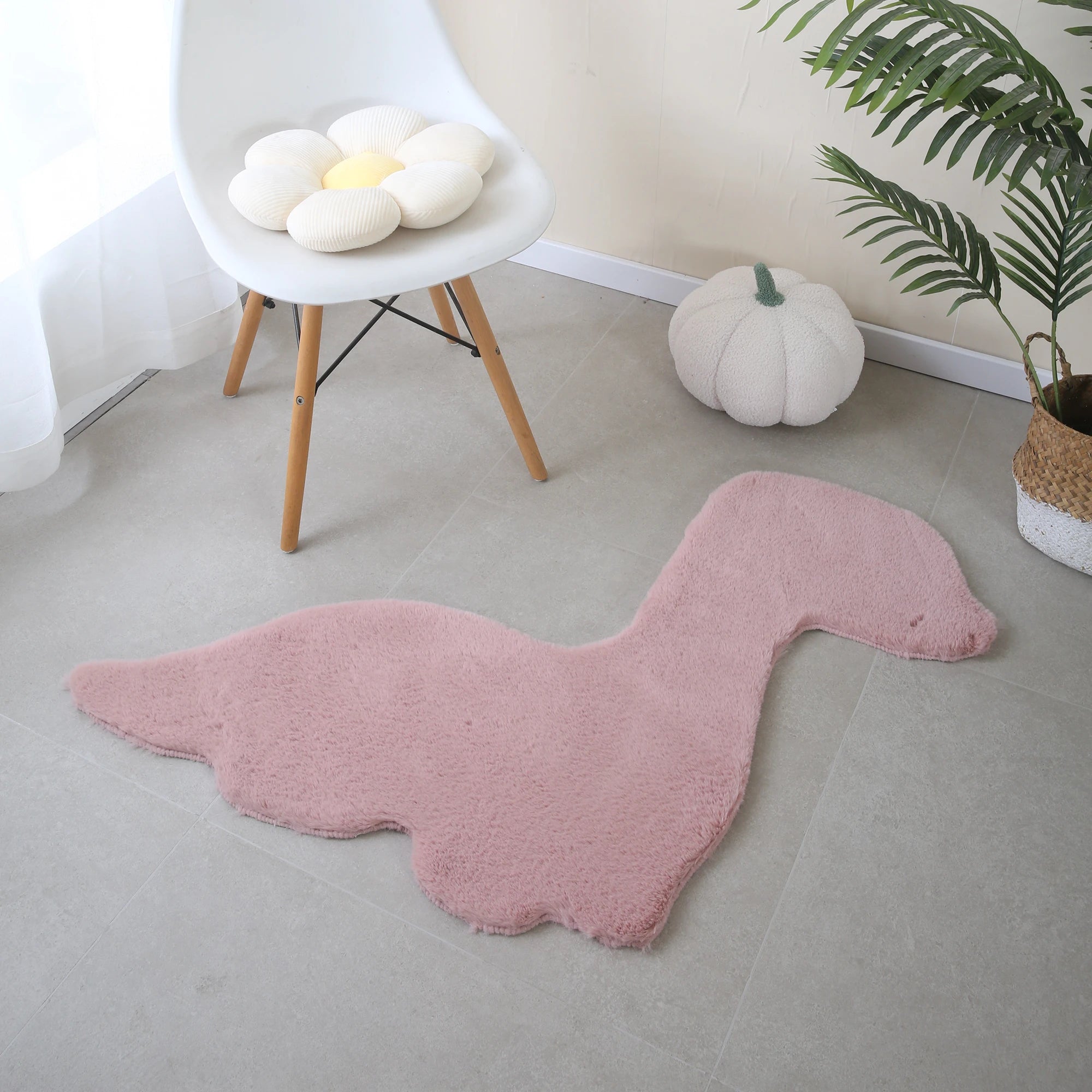 Dino Form Rug Pink