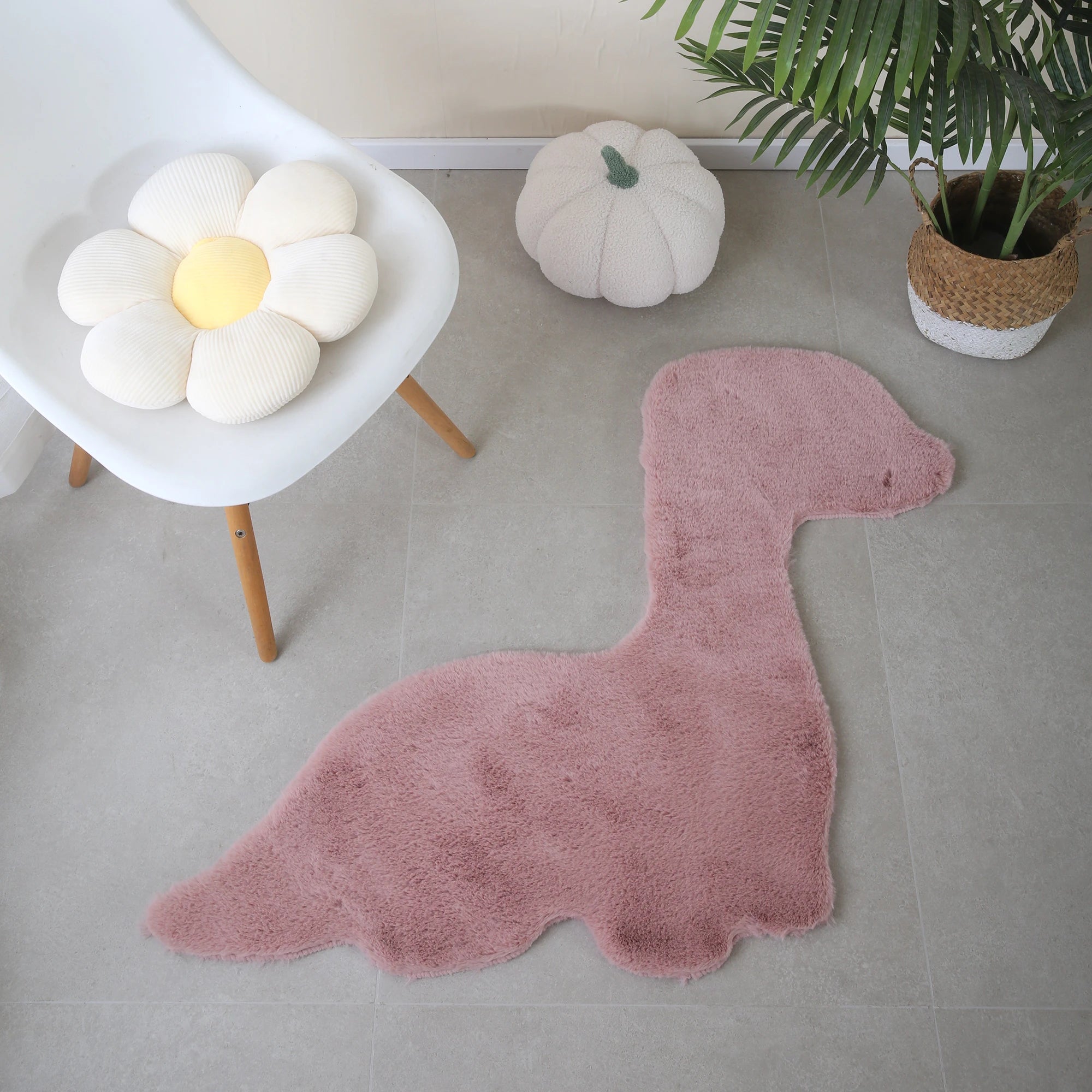 Dino Form Rug Pink
