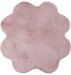 Clover Shape Modern Area Rug Pink