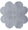 Kleeblattförmiger Teppich Silber 