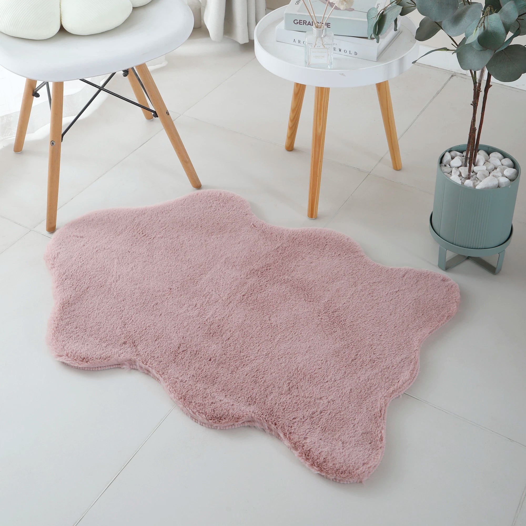 Sheepskin Imitation Rug Pink