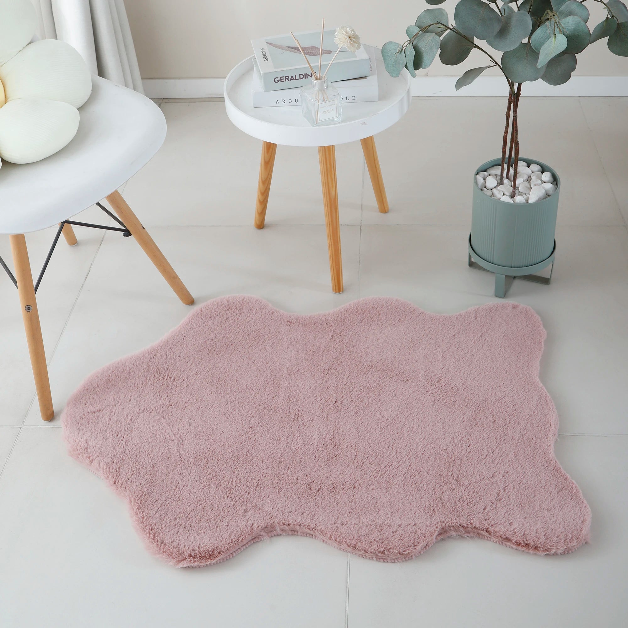 Sheepskin Imitation Rug Pink