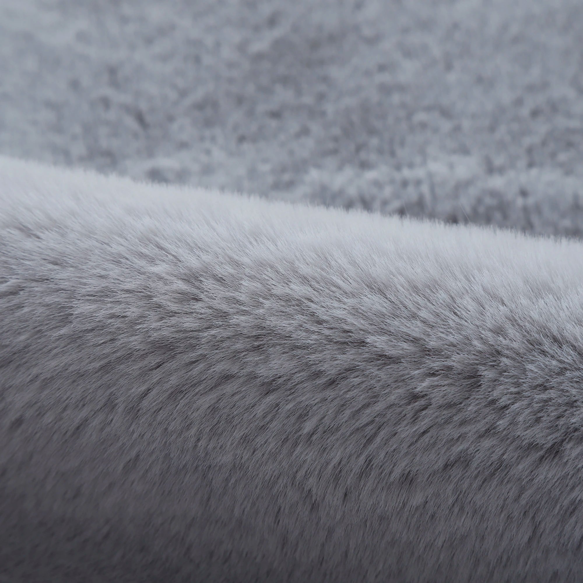 Sheepskin Imitation Rug Silver
