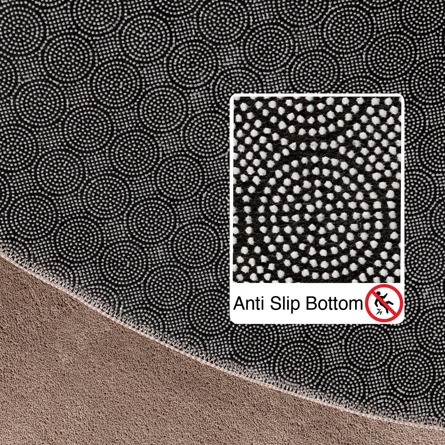 Hochwertiger Einfarbiger Dekoteppich | Beige