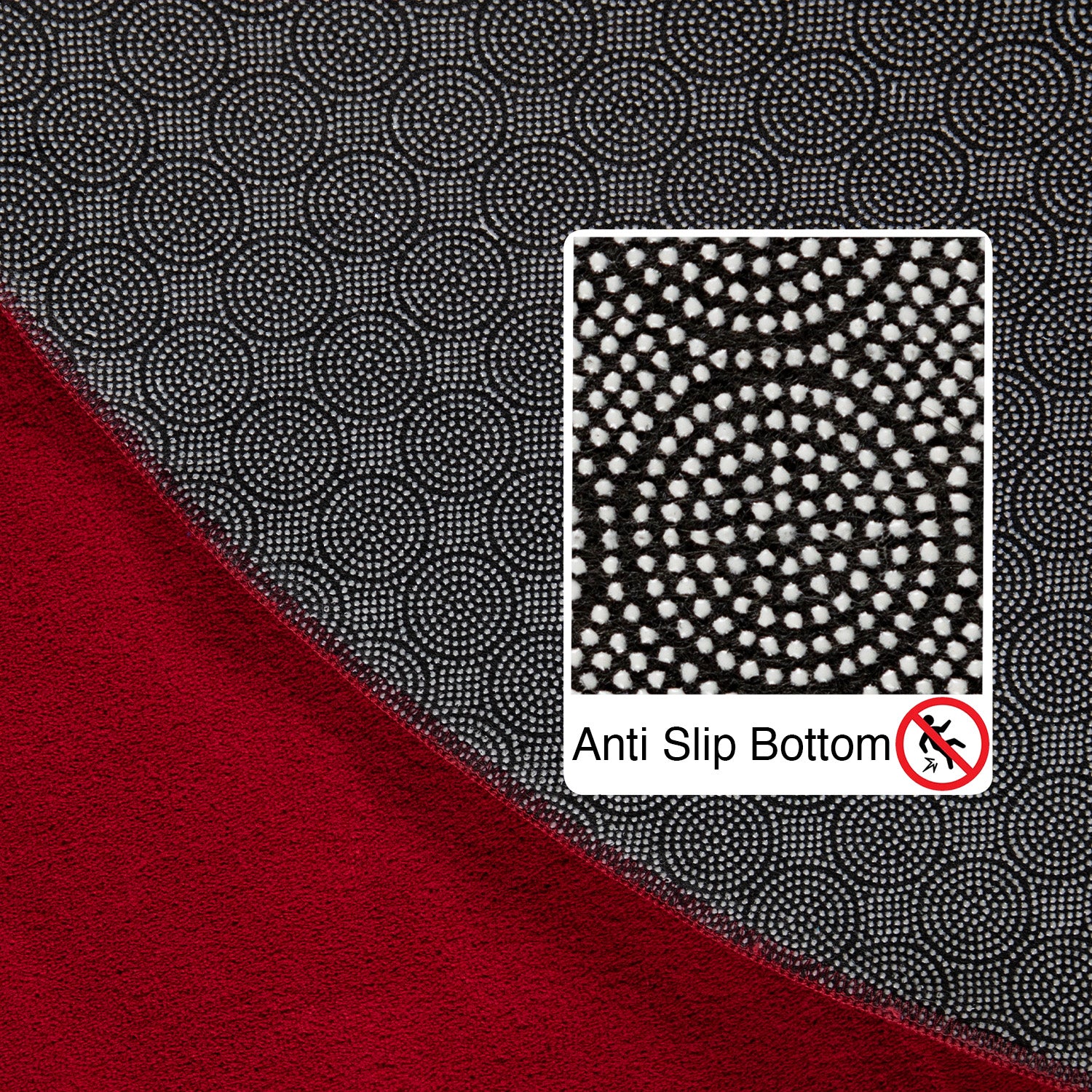 Hochwertiger Einfarbiger Dekoteppich | Rot