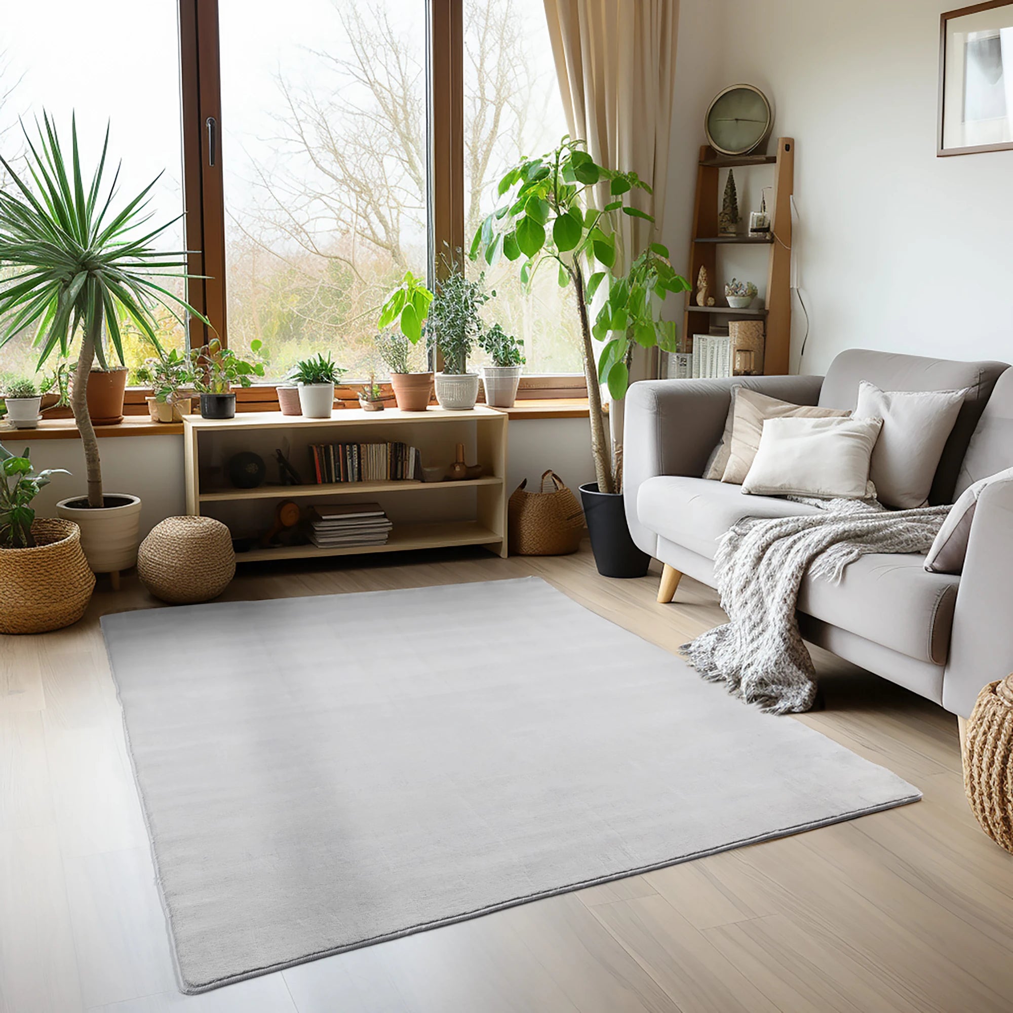 Eleganter Teppich in schlichter Farbe