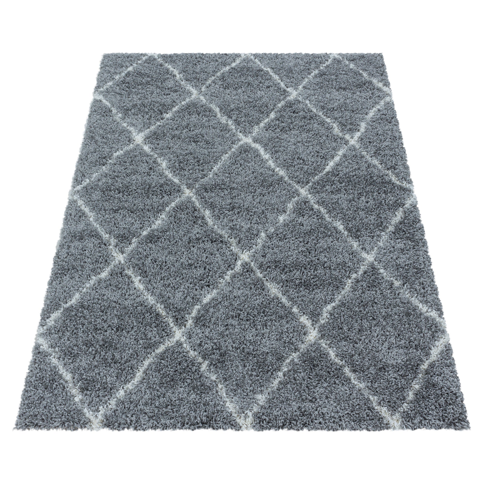 Geometric Angular Rug Gray