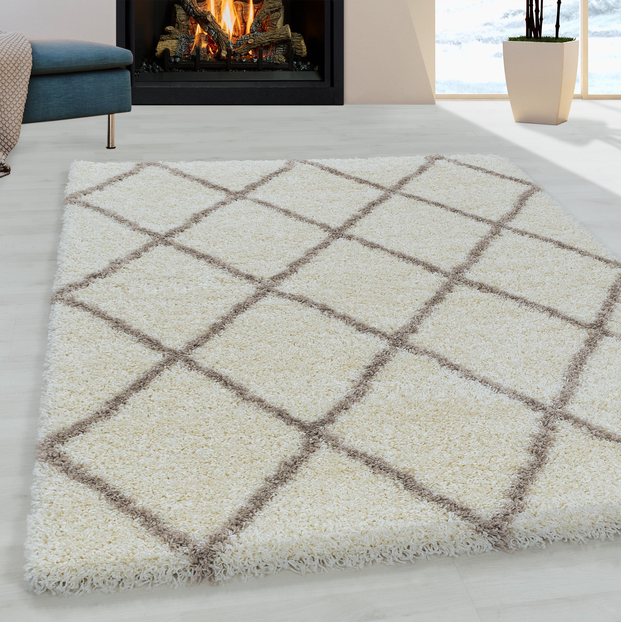 Geometric Rug Cream