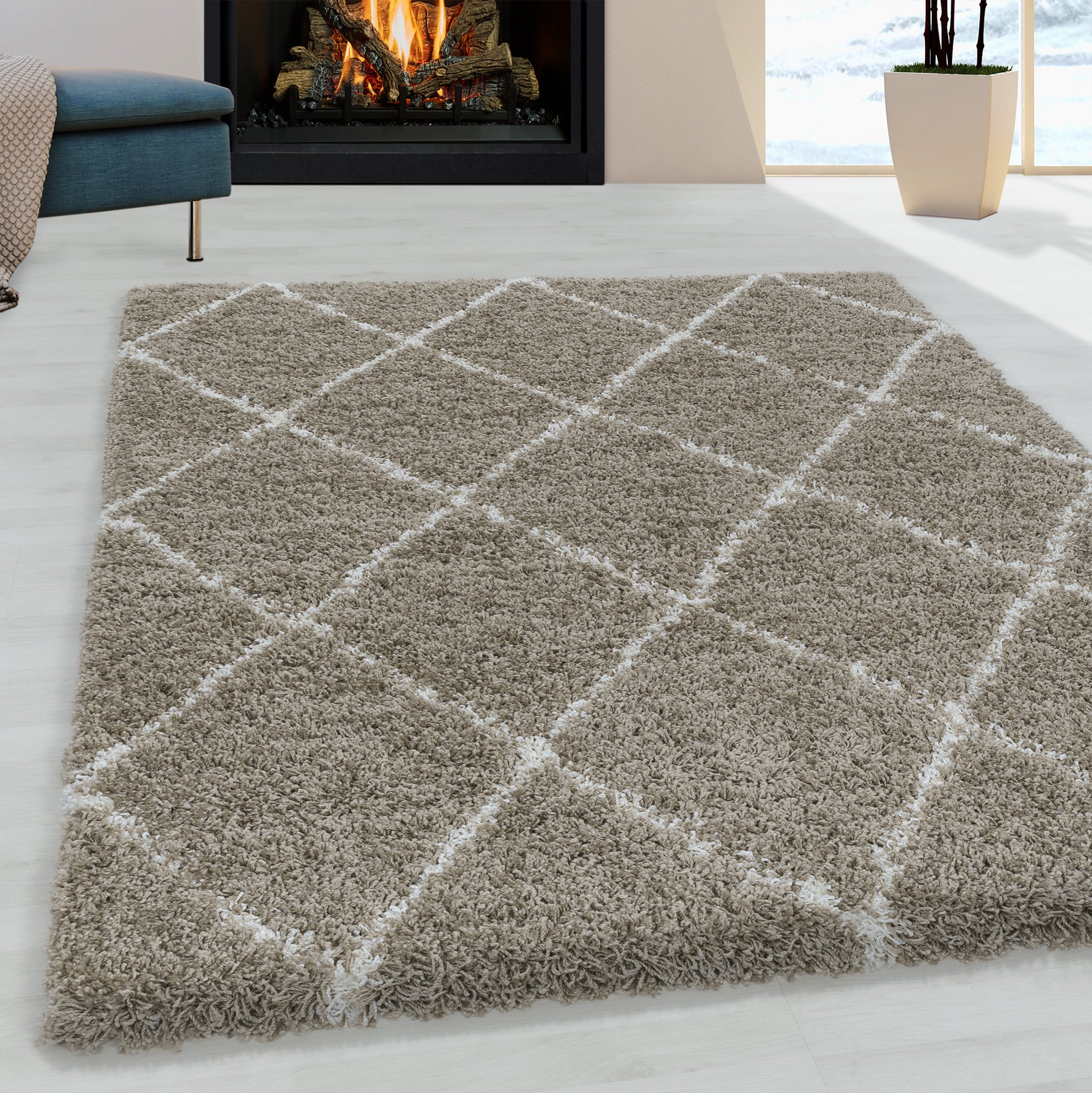Geometric Rug Beige