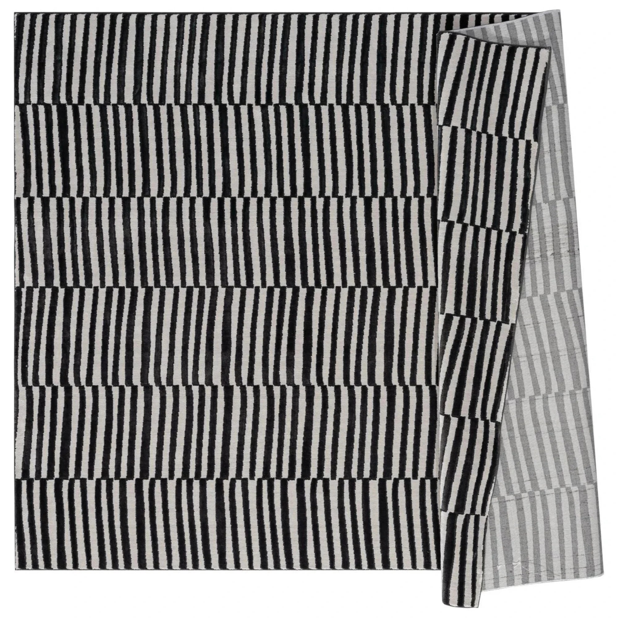 Urban Lines Monochrome Stripe Rug