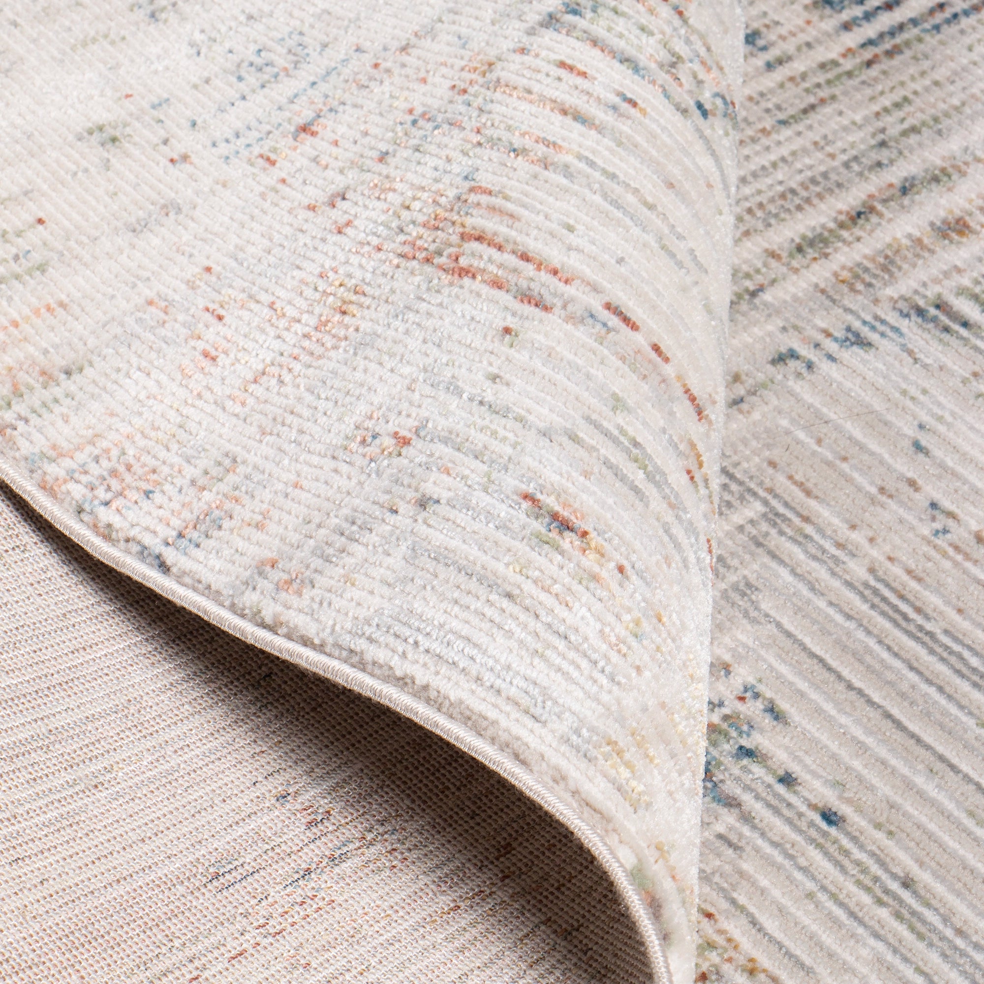 Ivory Echo Abstract Distressed Rug