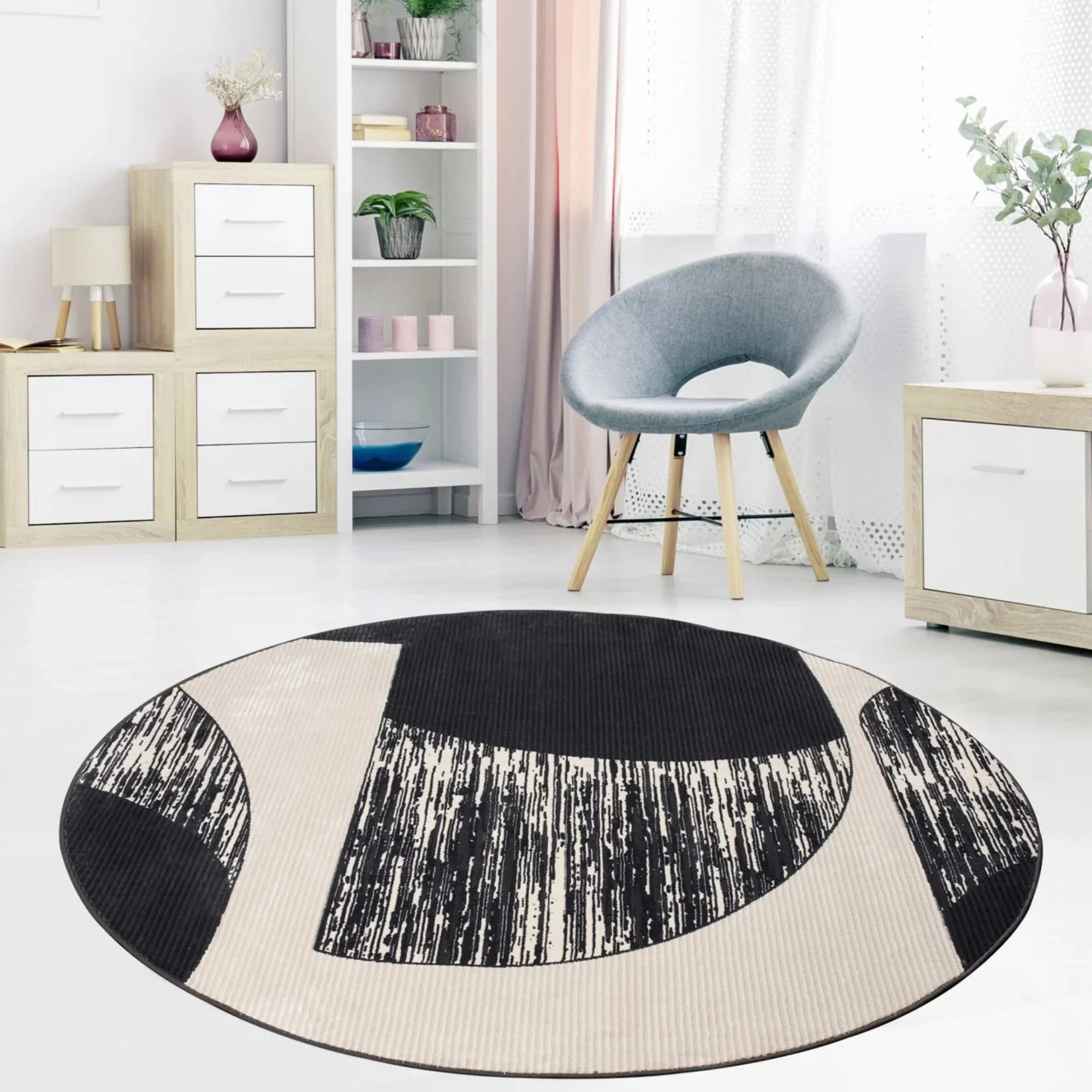 Bold Slice Geometric Art Rug