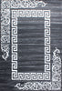 Teppich mit Mäandermuster in Grau 