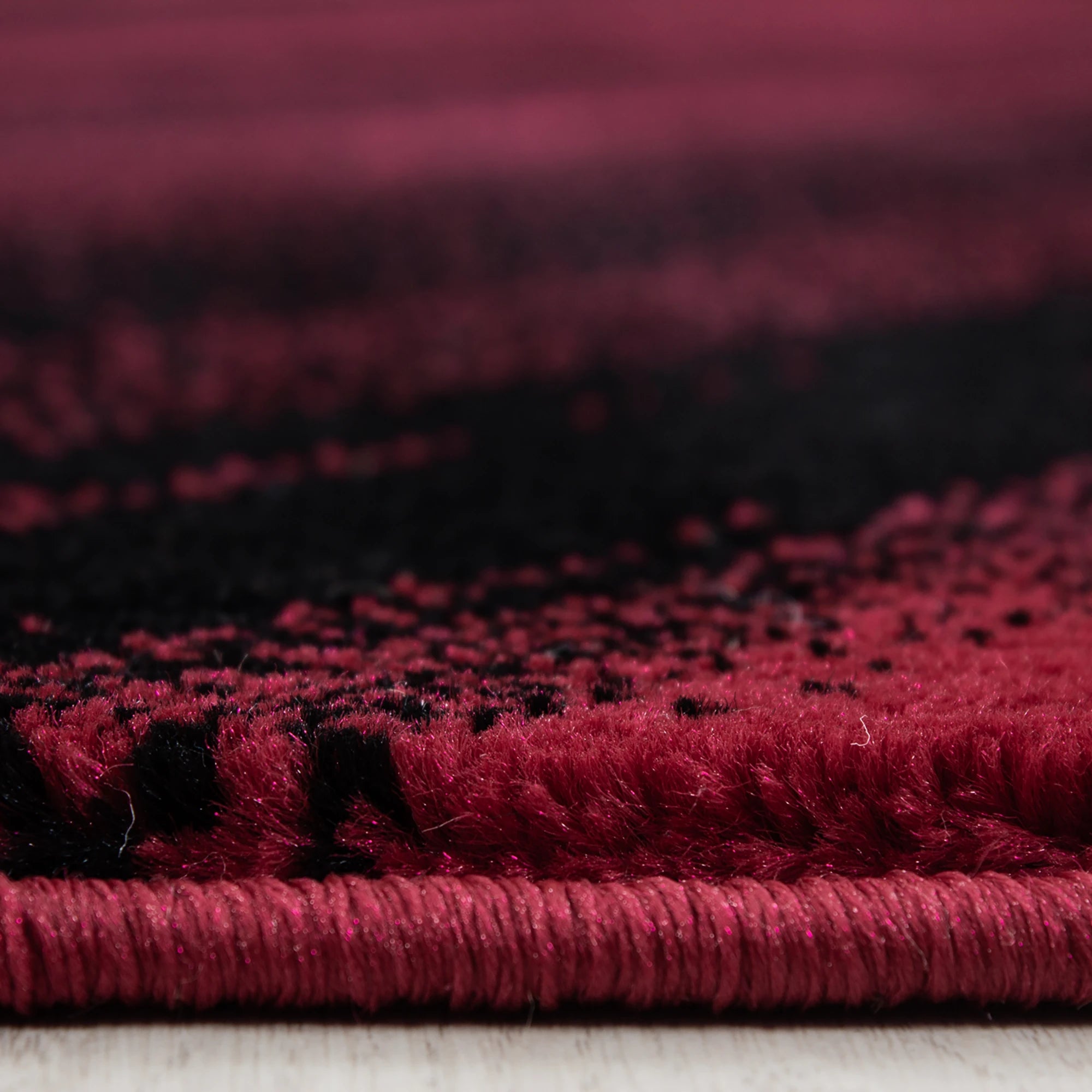Abstract-waves Freeform Rug Red