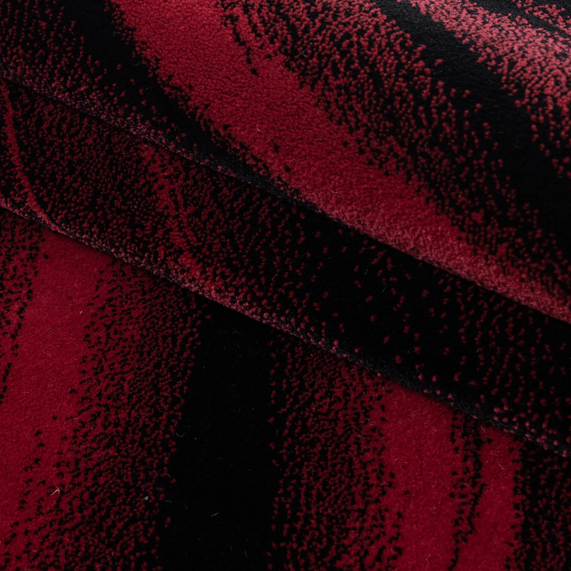Abstract-waves Freeform Rug Red