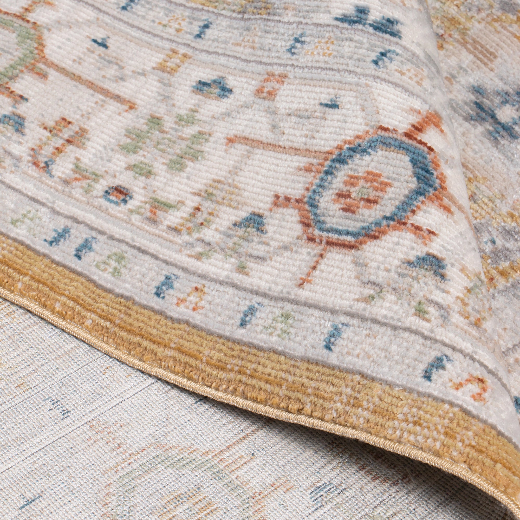 Golden Medallion Mosaic Vintage Rug