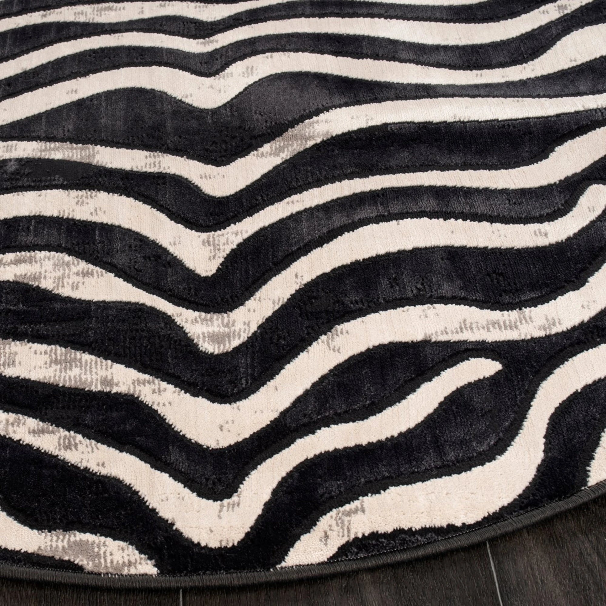 Savage Stripes Zebra Print Rug