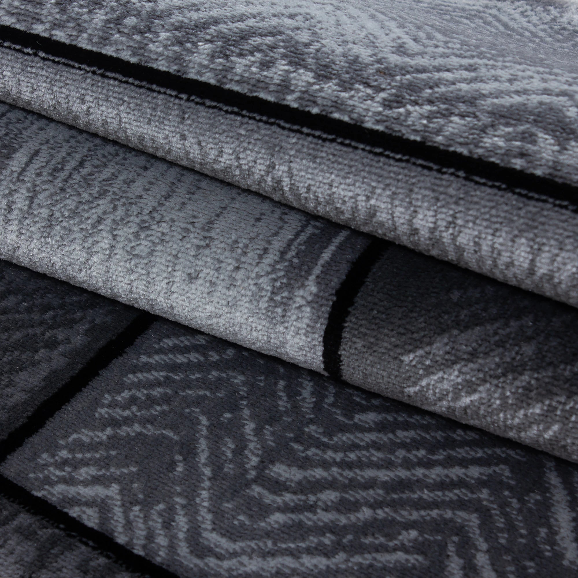 Stones Stylish Area Rug Black
