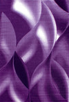Abstract-waves Modernist Cozy Rug Violet / Purple