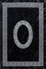 Meander Pattern Elegant Rug Black 