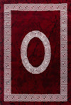 Meander Pattern Premium Area Rug Red