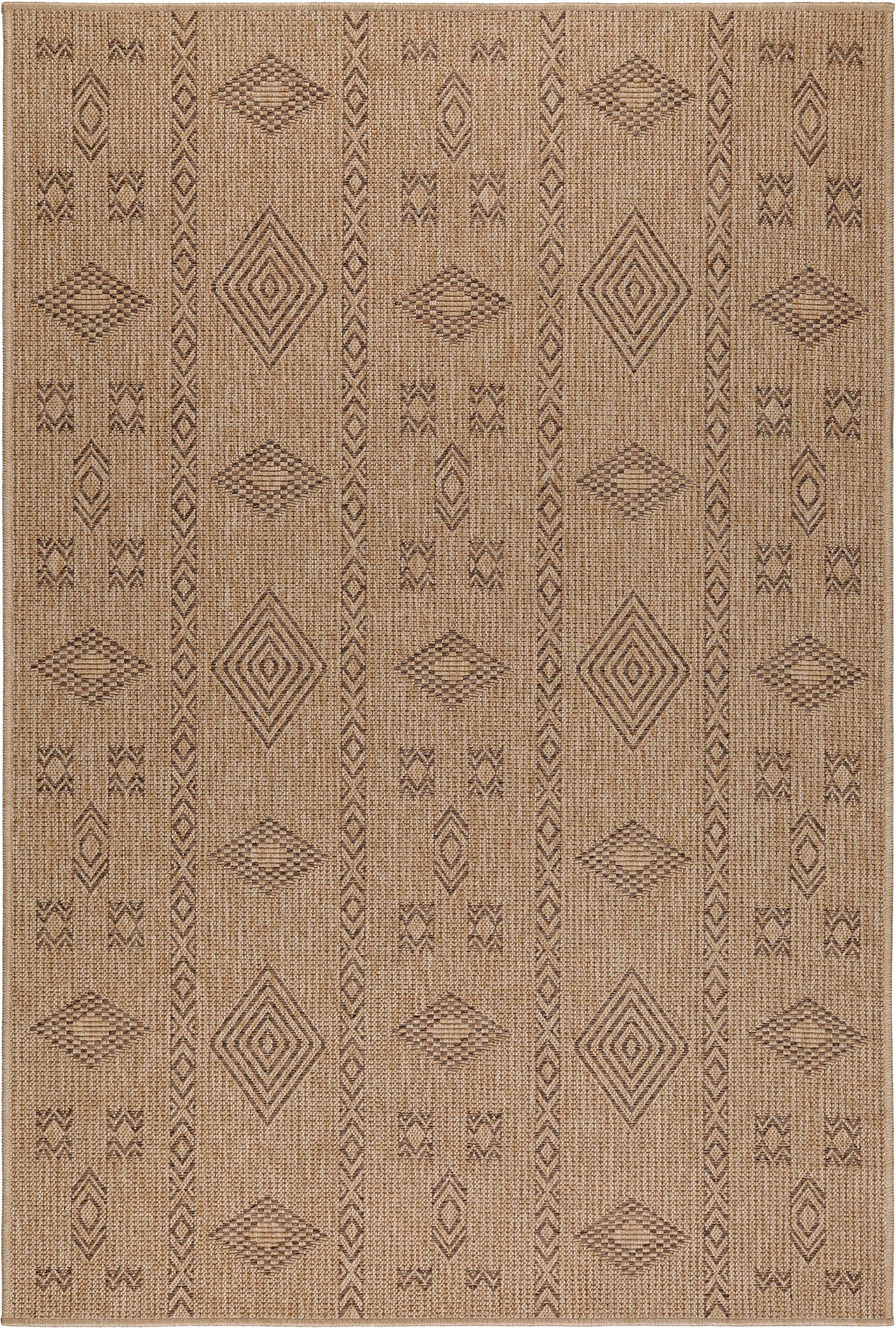 Vintage Neutral Area Rug Black
