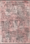 Vintage Look Abstract Oriental Style Rug | Pink Pink