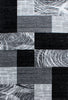 abstract-checkered Checkered Rug Black 
