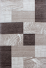 abstract-checkered Grid Rug Brown 