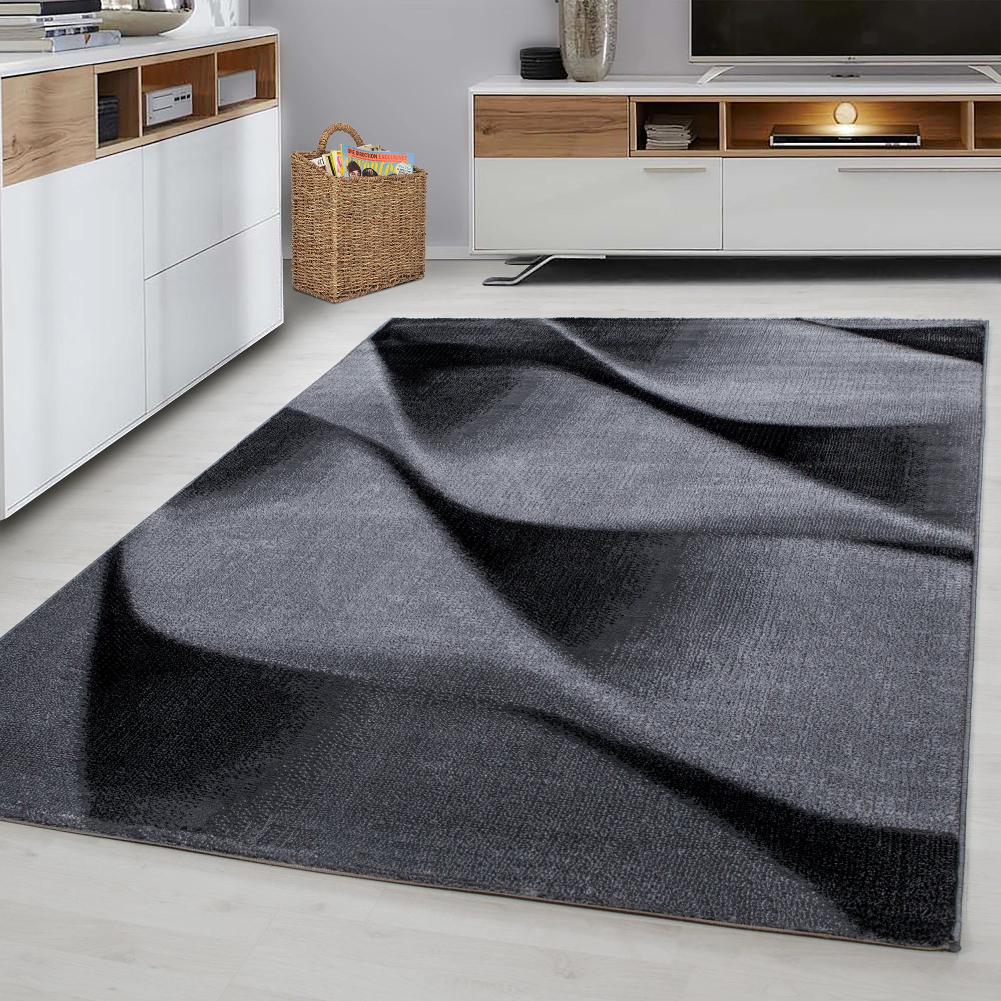 Abstract-waves Modernist Modern Area Rug