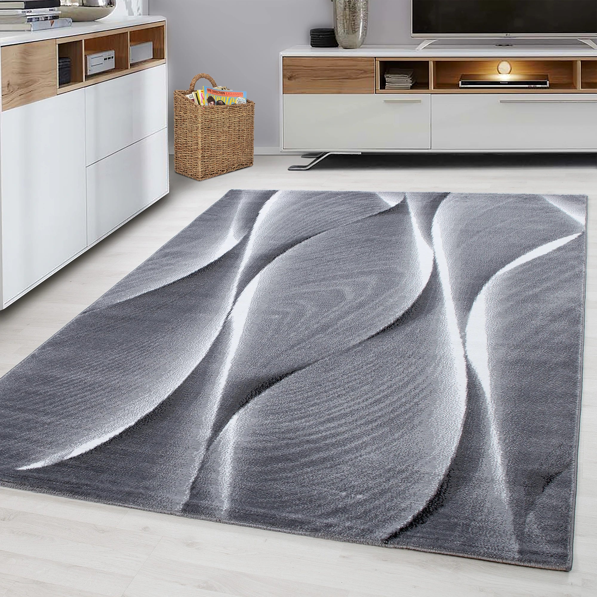 Ombre Chic Area Rug Black