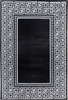 Meander Pattern Rug Black 