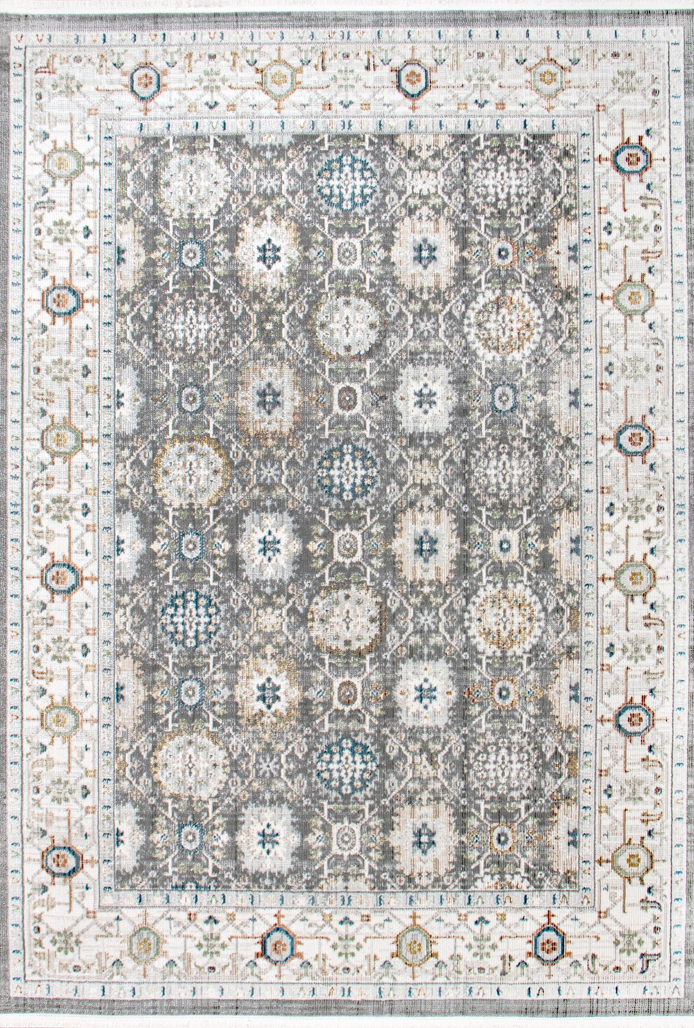 Charcoal Mosaic Medallion Rug