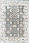 Anthrazitfarbener Mosaik-Medaillon-Teppich Grau