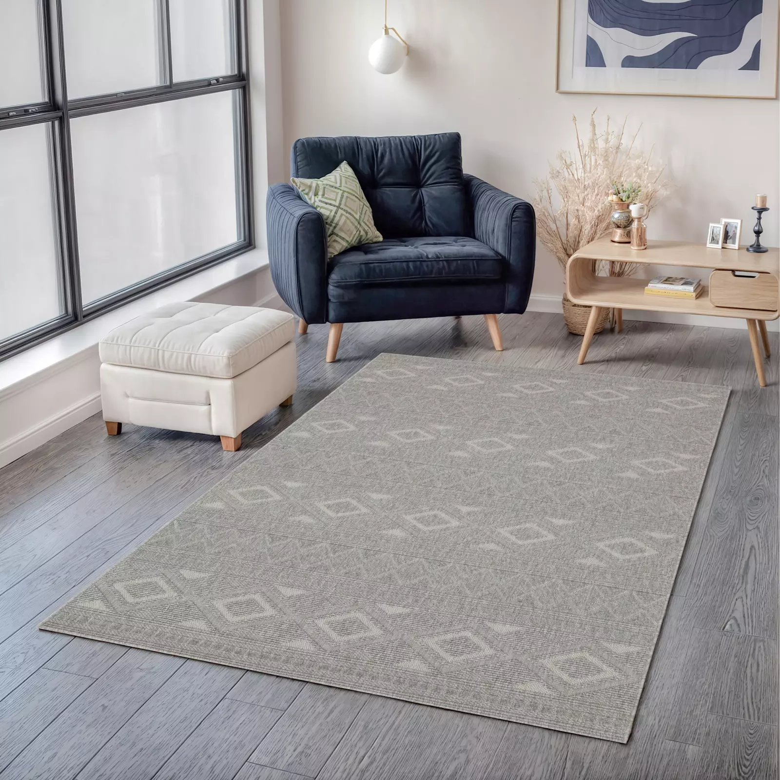 Velmora Plush Woven Boucle Rug Gray - Bella Rugs