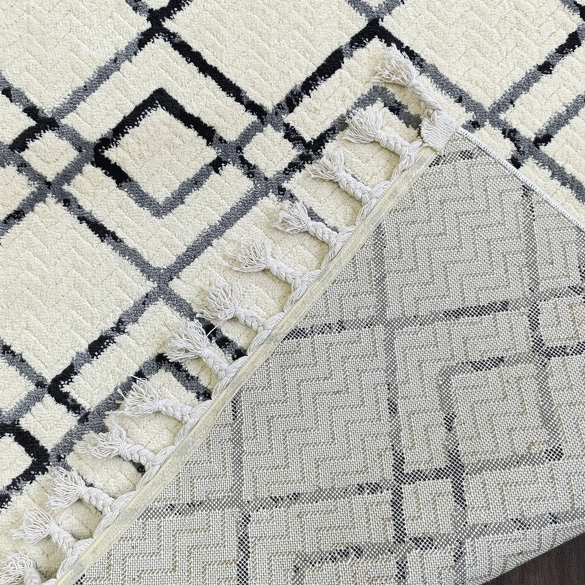 Geometric Harmony Rug Gray - Bella Rugs
