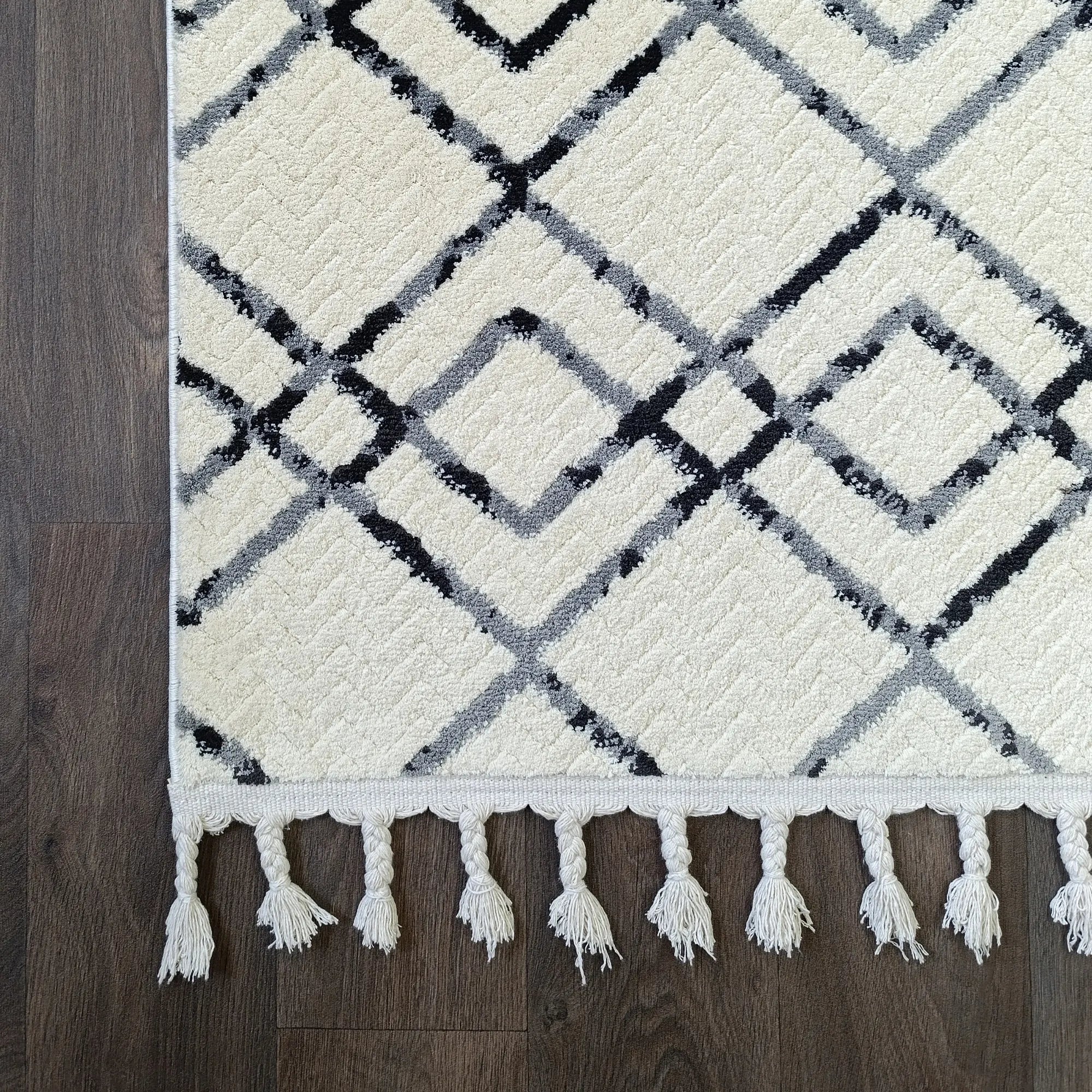 Geometric Harmony Rug Gray - Bella Rugs