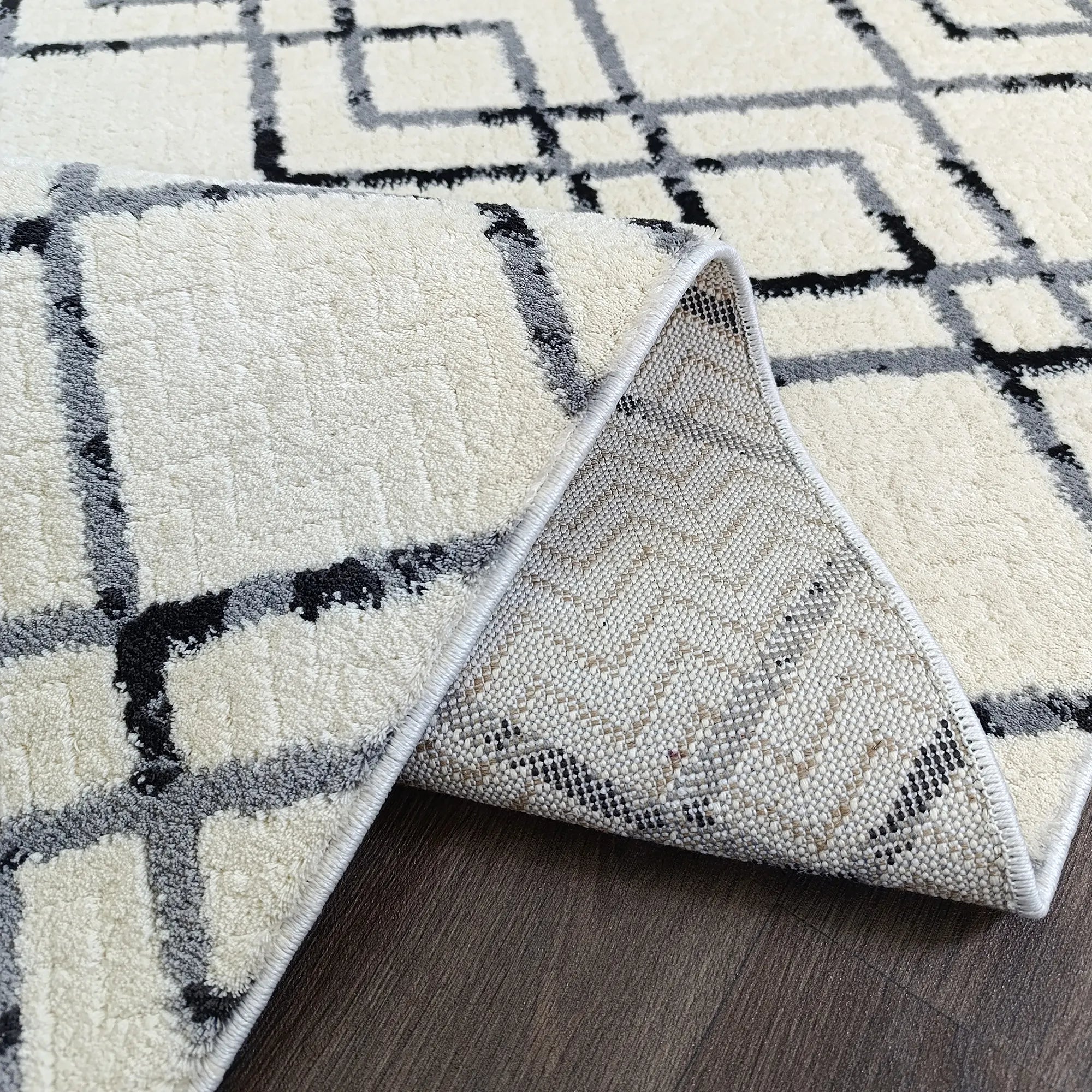 Geometric Harmony Rug Gray - Bella Rugs