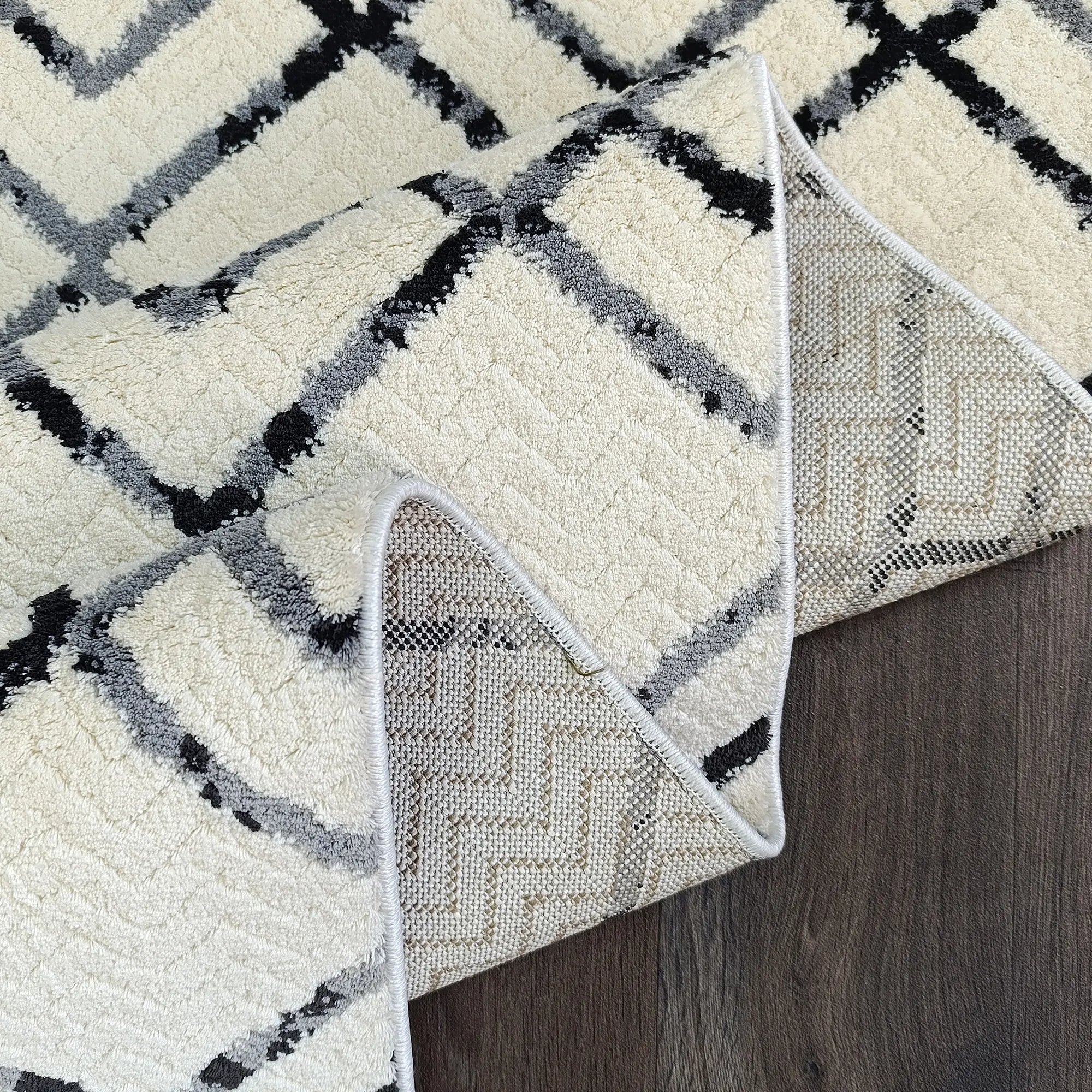 Geometric Harmony Rug Gray - Bella Rugs
