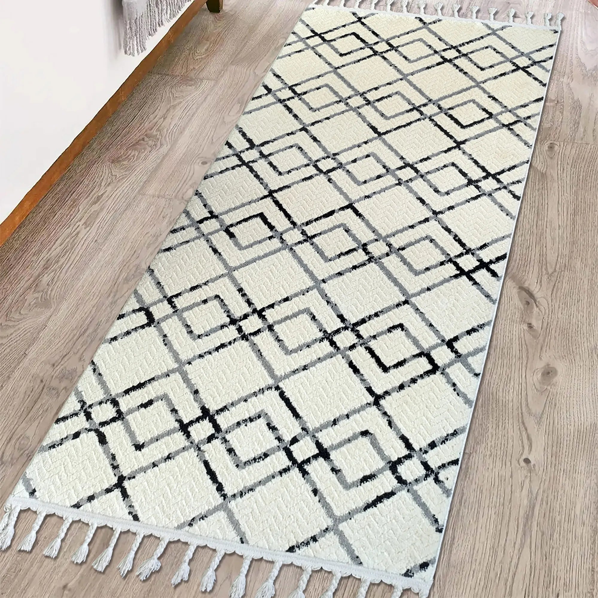 Geometric Harmony Rug Gray - Bella Rugs