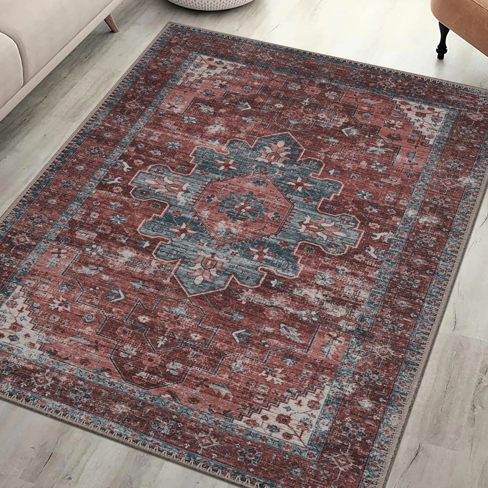 Handwoven Look Washable Rug - Bella Rugs