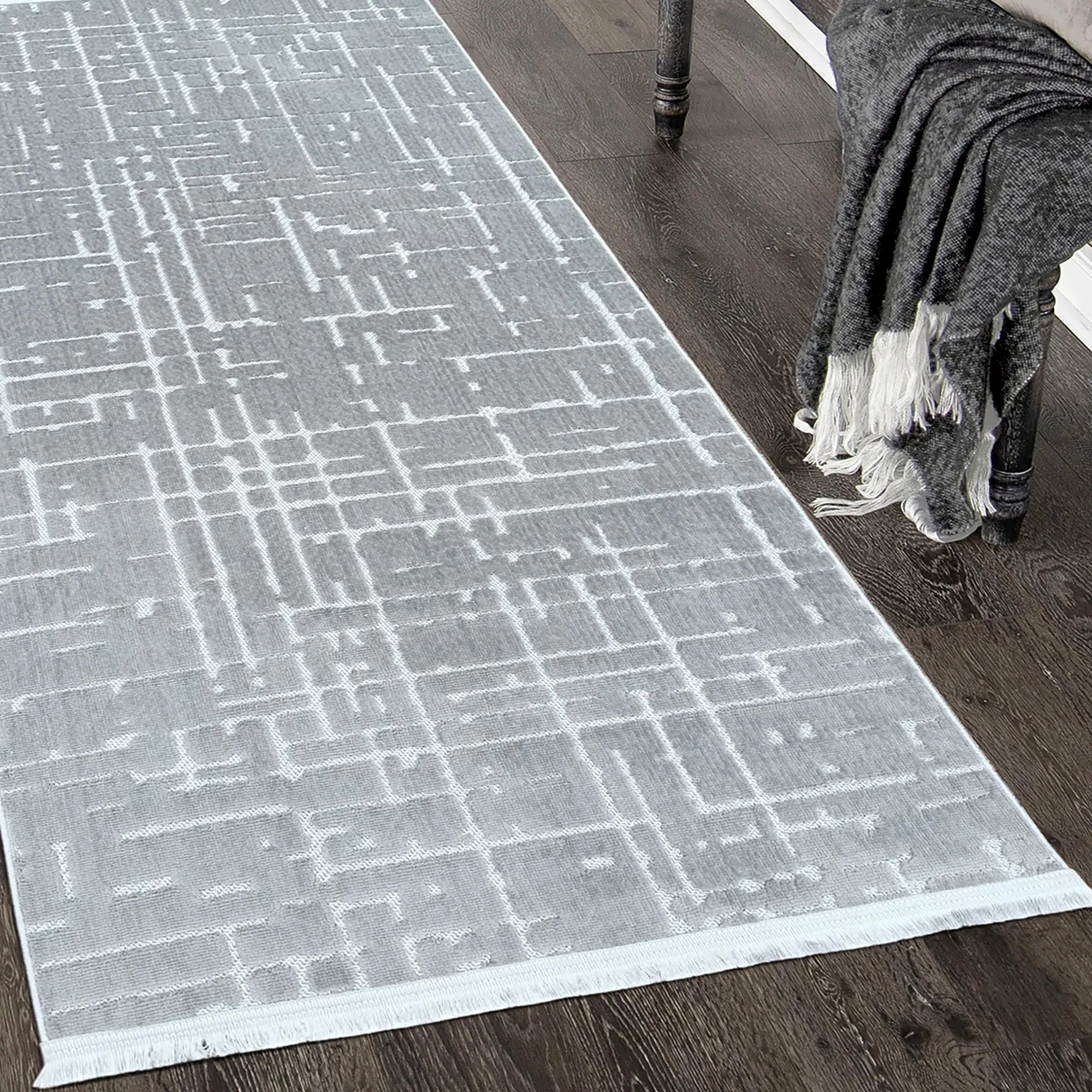 Linear Harmony Rug Gray - Bella Rugs